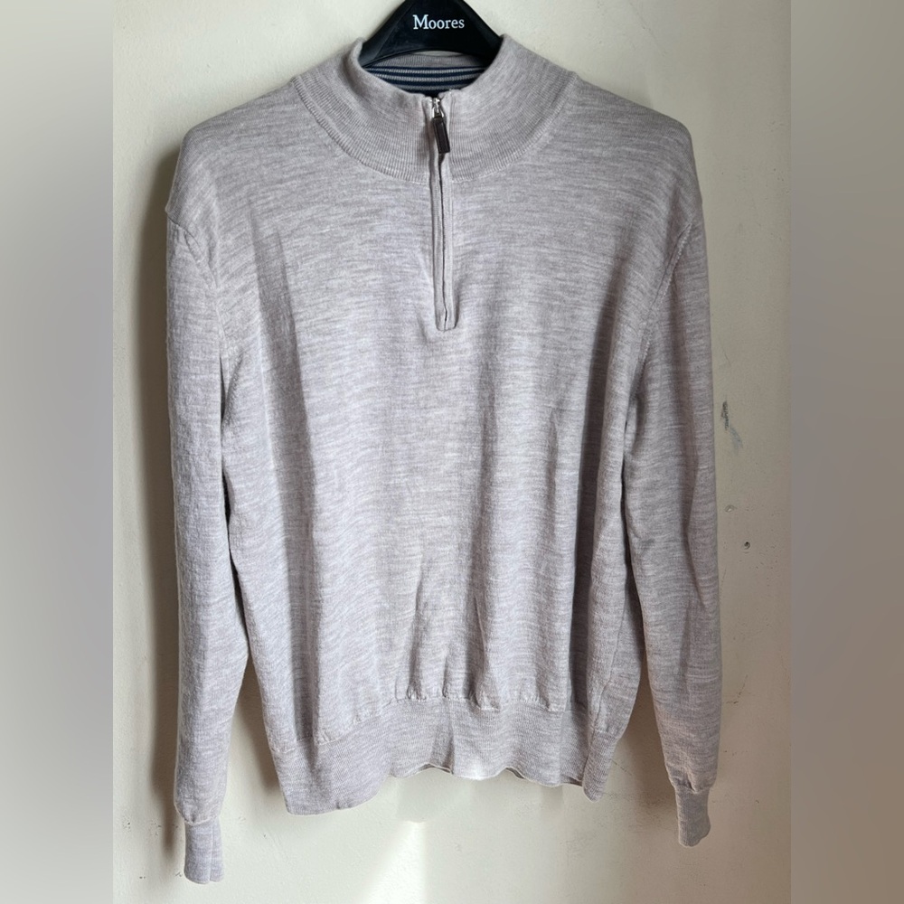 Tom James 100% Merino wool 1/2 zip sweater brand NWOT, never been worn